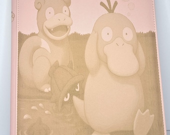 Custom Slowpoke & Psyduck Pink Binder - Etsy Custom Slowpoke & Psyduck Pink Binder - Etsy