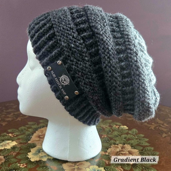 Hand Knit Gradient Slouch Beanie