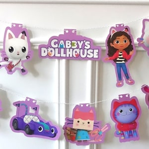 Gabby's Dollhouse Party Banner Birthday Heavy Cardstock Ready to Ship image 1