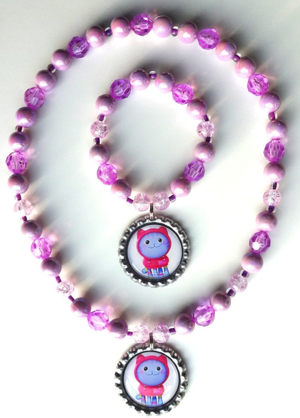 Gabby's Dollhouse Kids Beaded Necklace & Bracelet Set - Multi