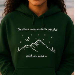 The Stars Were Made to Worship Hoodie - Christian Faith & Nature Hoodie