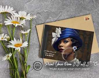 Printable Greeting Cards | Zeta Phi Beta Sorority E-Cards: 1920s Finer Woman Style (Digital Download)