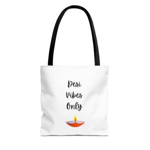Desi Vibes Tote Bag,, Ethnic Chic Carryall, Diwali Gifts, Boho Style Tote