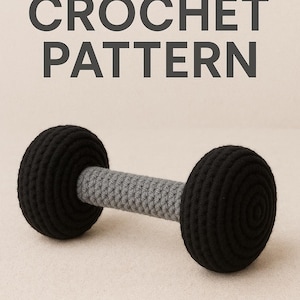 Realistic Dumbbell Amigurumi Crochet Pattern – PDF Workout Gift, Fitness Toy, Home Gym Decor