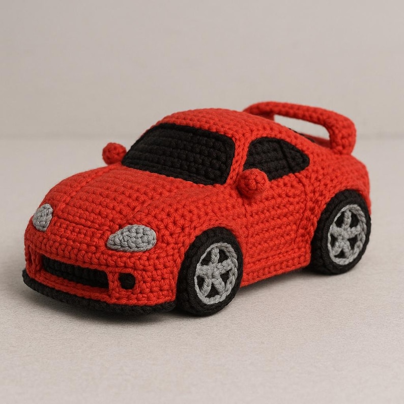 Street Racer Amigurumi Car Crochet Pattern – Realistic Sports Car Toy ...