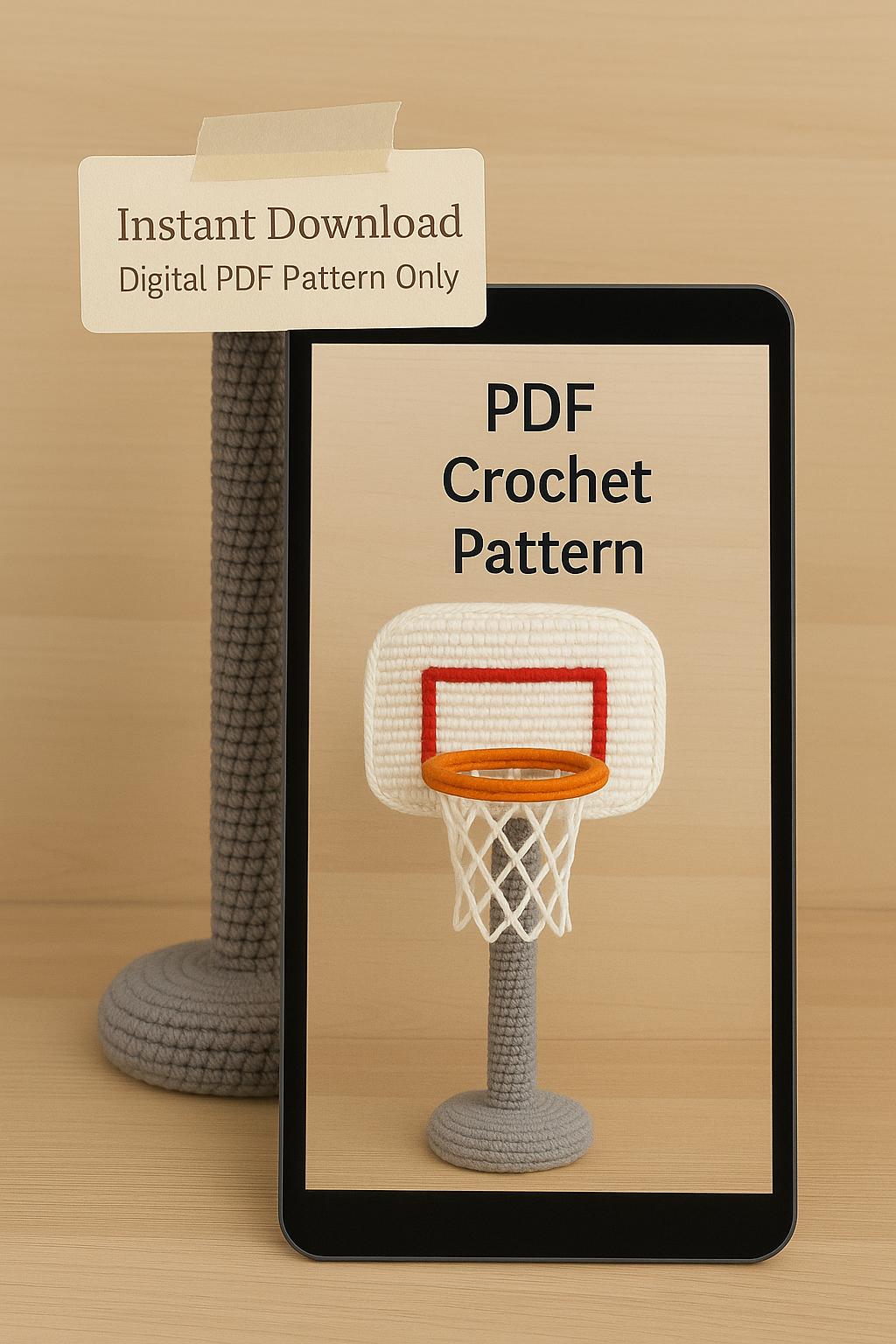 34 Basketball Crochet Patterns for Fans, Gifts, and Game-Day Decor 11 Amigurumi Basketball Hoop Crochet