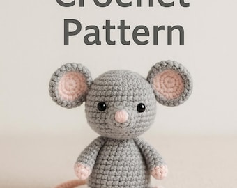 Süße Maus Amigurumi Häkelanleitung - PDF Spielzeug Anleitung, Kuscheltier, Handgemachtes Geschenk