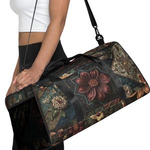 Bolsa de viagem com estampa floral