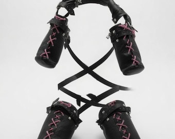 Leather Pet Crawler Harness | Adjustable Full Body Restraint