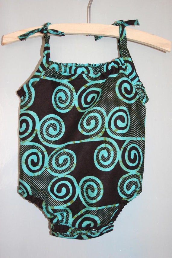 Items similar to African Print Fabric Baby Onesie 36 Months on Etsy