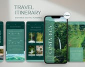 Travel Itinerary Template | Costa Rica Trip Planner | Digital Travel Guide