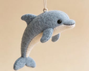 Wollfilz Meer Delphin Anhänger Ozean Deko Handgemachter Nadelfilz Hai Weihnachtsgeschenk Baby Shower Geschenk Filz Hängedeko