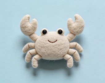 Handgefertigte Nadelfilz Schildkröte Filzwolle Krabbe Mini Schreibtisch Deko Muttertag Geschenk Filzkunst Skulptur Meerestier Figur