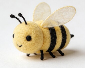 Handgefertigte Nadelfilz Hummel Figur Tischdeko verspielte Wollfilz Insekten Erinnerungsstück Vatertagsgeschenk Cottagecore Libellen Bastel