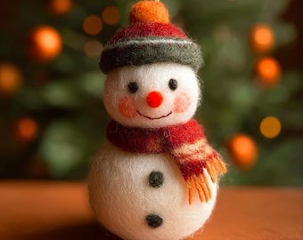 Decoração de Natal em feltro feita à mão, enfeite de Natal de feltro para pendurar boneco de neve, presente bonito para crianças enfeite