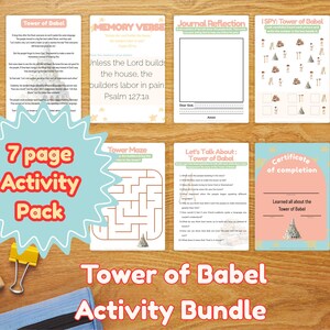 Tower of Babel Activity Pack: Christian Homeschool Printables (Digital Download)