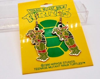 Vintage 1990 Tmnt Earrings; Mirage - Michelangelo New