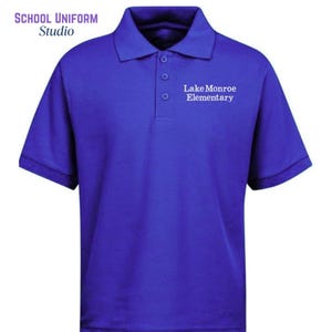 Royal Blue Pique Polo Shirt /School Polo Shirt/ Uniform Wear/ School Uniform / Personalized / Embroidered Name / Toddler Polo/ Youth Polo