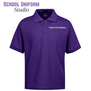 Purple Pique Polo Shirt/School Polo Shirt/ Uniform Wear/ School Uniform / Personalized / Embroidered Name/ Toddler Polo/ Youth Polo