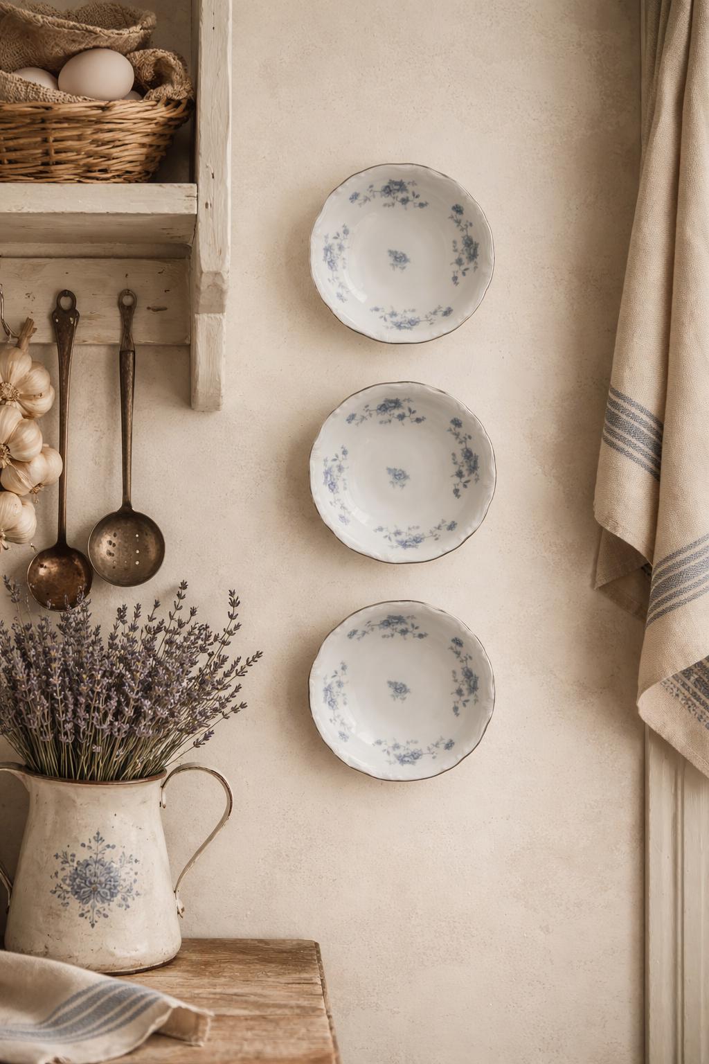 Vintage Plates Blue Floral - Etsy