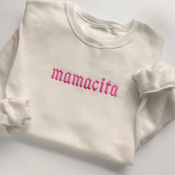 Mamacita Sweatshirt Trendy Mom Crewneck, Cool Mom Outfit, Latina Mom Shirt, Stylish Embroidered Sweatshirt, Gift for Mom