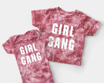 Girl Gang Tie Dye Matching Shirts: Custom Mommy & Me Tees