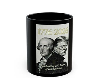 1776 2026 Washington und Trump Porträt Tasse | 250 Jahre Unabhängigkeit