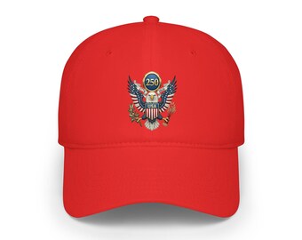 Vaterländische Adler-Emblem-Baseballmütze | 250-jähriges Jubiläum USA Siegel