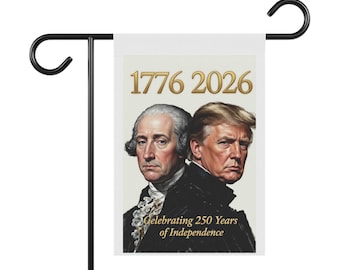 1776 2026 Washington und Trump Garden Flagge | Haus Banner