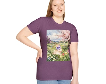 Spring Garden Bunny T-Shirt | Floral Meadow Cottagecore Shirt