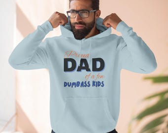 Sweat à capuche papa fier | Sweat-shirt en polaire pour pères, cadeau papa, tenues décontractées, réunions de famille, fête des pères, sweat à capuche rigolo pour papa