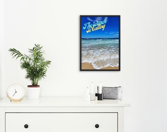 Impression de citation de plage côtière : décoration d'intérieur en bord de mer (téléchargement numérique, plusieurs tailles