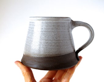 Alpine Mug in White, READY TO SHIP, Handmade Ceramic Pottery Mug, Handmade Wheel-Thrown Pottery