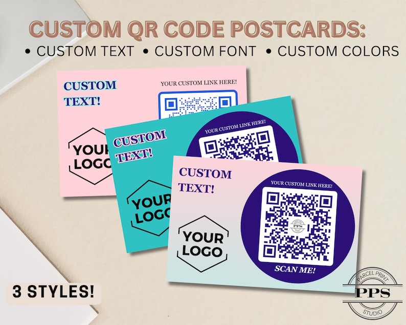 QR Code Custom Insert Cards Bulk Insert Card Business Mailers Business ...
