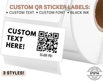 Naklejka z kodem QR, kod QR, naklejki na zamówienie, naklejki hurtowe, naklejki biznesowe, logo firmy, etykiety na naklejki QR | Parcel & Print Studio