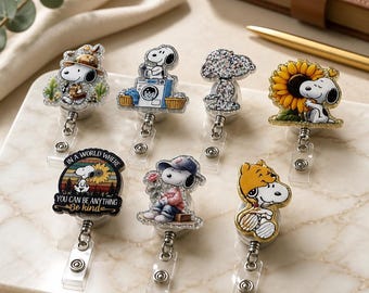 Handmade Badge Reel | Retractable ID Holder | Cute Nurse Badge Reel | Medical Staff Gift