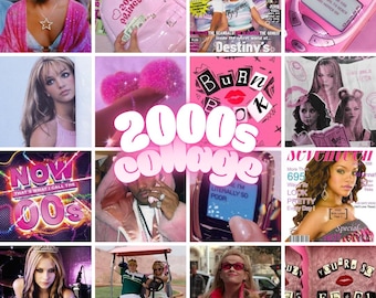Y2K Aesthetic Wall Collage Kit | 2000s Pop Culture Decor