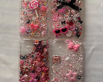 Girly Pink Freestyle Junk iPhone Case for iPhone 14 Plus / 15 Plus – Cute Kawaii Collage Aesthetic Phone Cover, Y2K aesthetic phone case