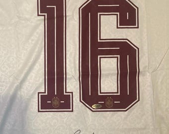 Rodrigo (Rodri) gesigneerd Spanje #16 shirt met COA