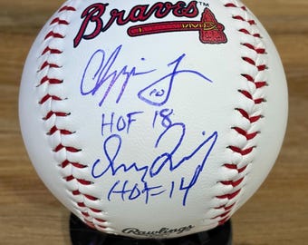 Chipper Jones & Greg Maddux Signed Atlanta Baseball with COA