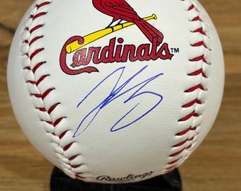 Joshua Báez Signed St Louis Rawlings Logo Baseball with COA