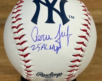 Aaron Judge Signed Yankees Rawlings Logo Baseball with COA