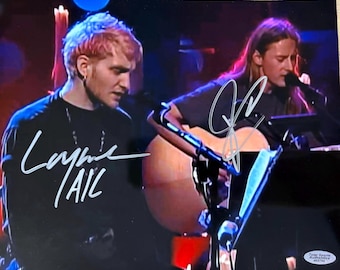 Gesigneerde Alice in Chains-foto van Layne Staley en Jerry Cantrell met echtheidscertificaat.