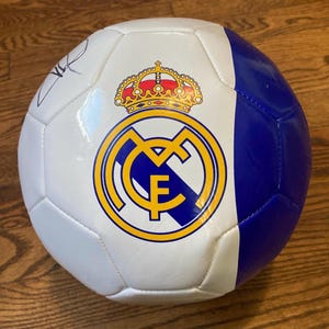 Kylian Mbappe Signed Real Madrid Logo Soccer Ball with COA image 2