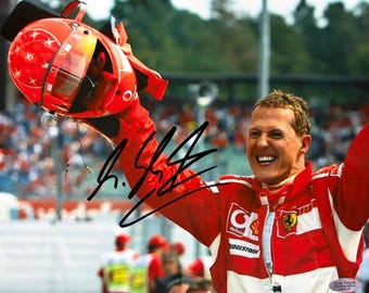 Michael Schumacher ondertekende F1 8 x 10 foto met COA