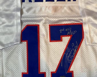 Josh Allen Signed Buffalo Custom #17 jersey wordt geleverd met COA-hologram