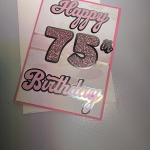 75th Birthday Card