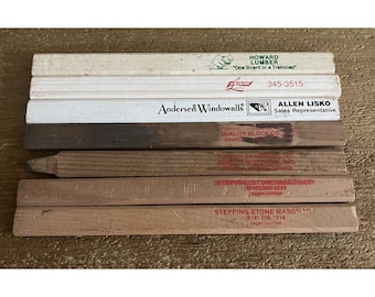 Vintage Advertising Carpenter Pencil Lot Lumber Masonry Concrete Promo Tools USA