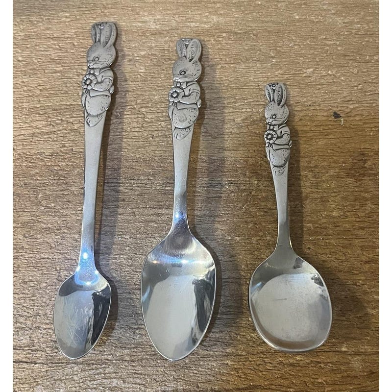 Baby Spoon With Rabbit - Etsy