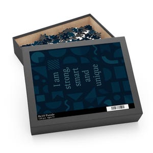 Positive Affirmation Puzzle: Geometric Jigsaw, Interactive Family Play, Inspirational Gift, Motivation Education Empowerment Sensory Comfort